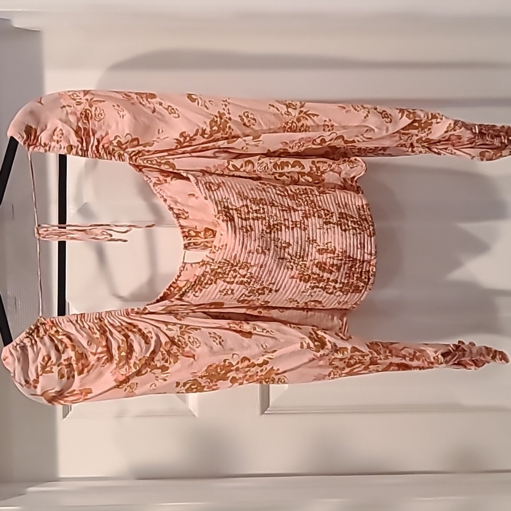 Free People Ruched Pink Top - Picture 5 of 7